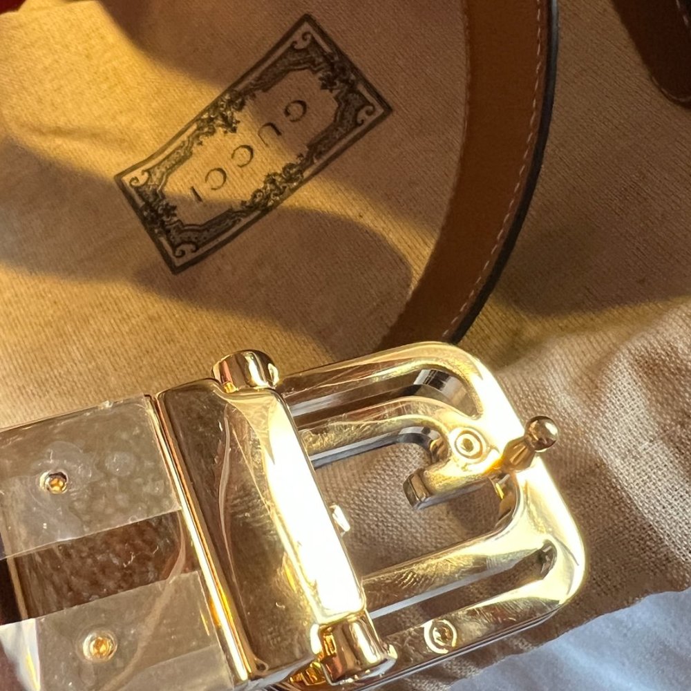 Belt with squared Interlocking G buckle - Picture 13 of 16